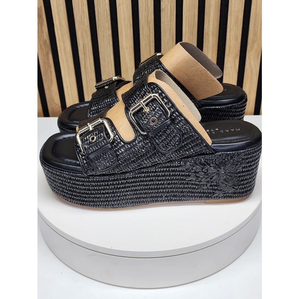 NEW - Marc Fisher Poppy Women’s Platform Wedge Sandals Square Toe - Size 9M - Picture 5 of 6